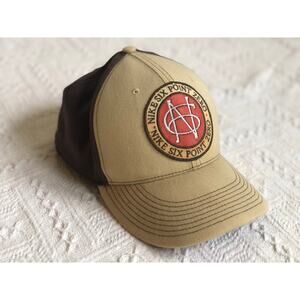 Y2K Nike Six Point Zero Skateboarding Hat S/M FlexFit Embroidered Patch Two Tone